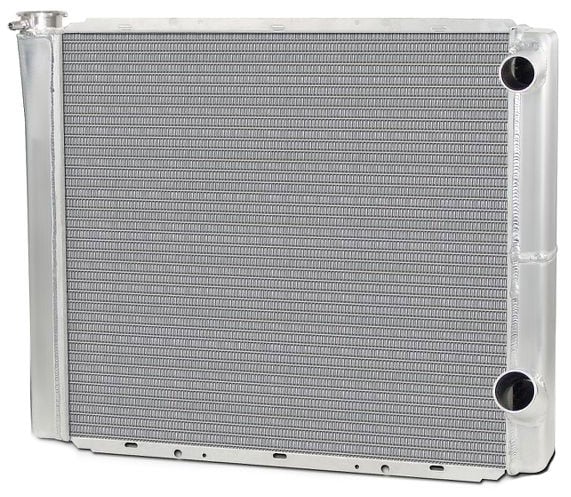 Universal Fit Double Pass Aluminium Radiator
Natural Satin Finish, 24" x 18.5", LH Filler, RH Inlet, RH outlet