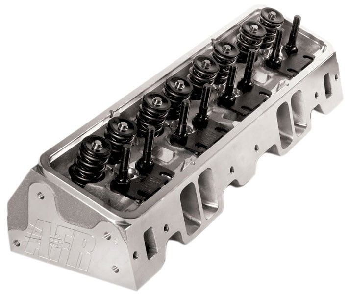 210cc Eliminator Racing Aluminium Cylinder Heads (Angled Plug)  Competition Package 65cc Combustion Chamber. Suit S/B Chev