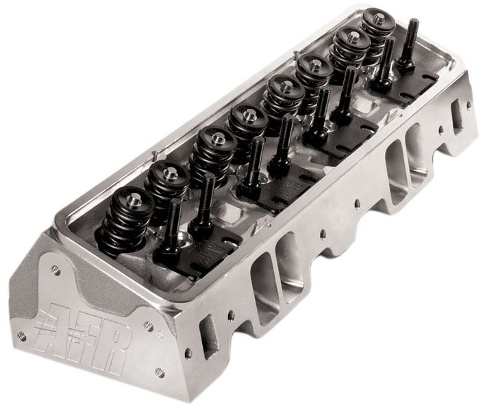 220cc Eliminator Racing Aluminium Cylinder Heads (Angled Plug)  Competition Package 65cc Combustion Chamber. Suit S/B Chev