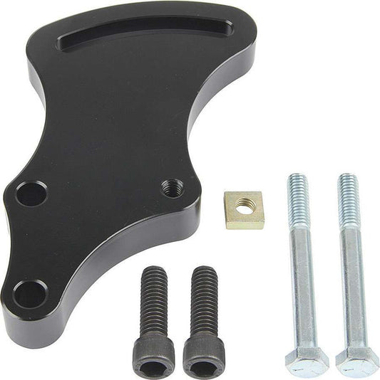 Power Steering Bracket, Head Mount, Aluminum, Black Anodized, Driver Side, Saginaw 2, Chevy, Small Block, Each