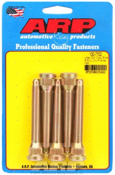 Competition Wheel Studs
fits Late GM Disc Brake & Early Drum Brake, 7/16" Thread (5-Pack)