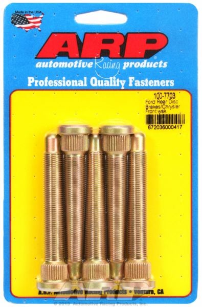 Competition Wheel Studs
fits Ford Rear Disc Brakes / Chrysler Front, 1/2" Thread (5-Pack)