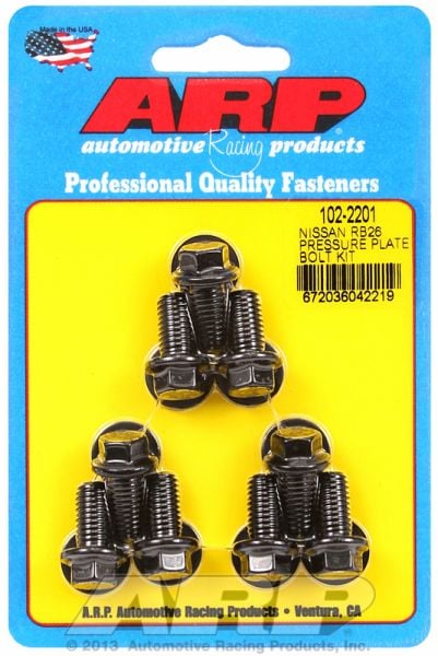 Pressure Plate Bolts  fits Nissan SR20DE, RB25 & RB26, M8 x 1.25 (9 Pieces)