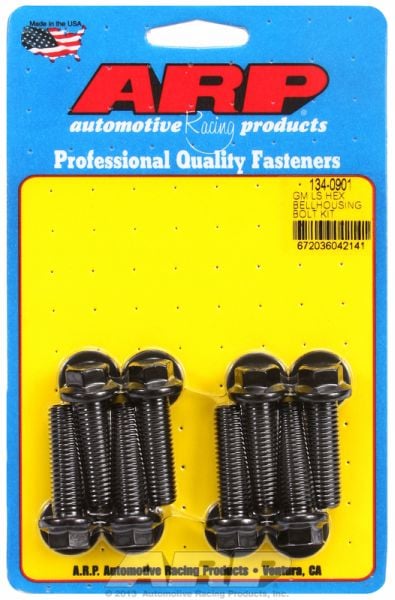 Bellhousing To Engine Block Bolt Kit  fits Gen III/LS Series, Black Oxide, Hex Head, M10 x 1.5, 1.375" UHL