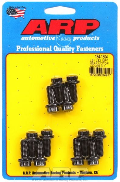 Rear Motor Cover Bolt Kit, 12-Point Black Oxide  fits GM LS Series