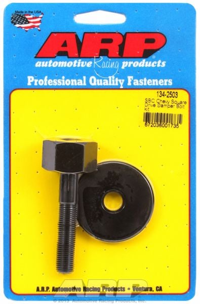 Harmonic Balancer Bolt, Hex Head Black Oxide  fits SB Chev 7/16-20 Thread x 2.470" UHL With 1/2" Square Drive