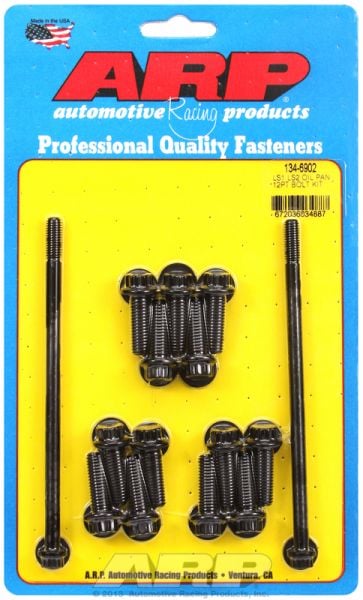 Oil Pan Bolt Set, 12-Point Black Oxide   fits GM LS Series