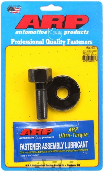 Harmonic Balancer Bolt, Hex Head Black Oxide  fits SB/BB Ford 289-460 5/8-18 Thread x 2.050" UHL (Not Cleveland) With 1/2" Square Drive