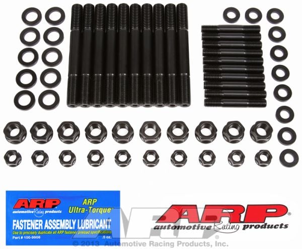 Main Stud Kit, 4-Bolt Main Hex Nut  fits SB Ford 351 SVO With Outer Bolts (For Mains #1,2,3,4,5)