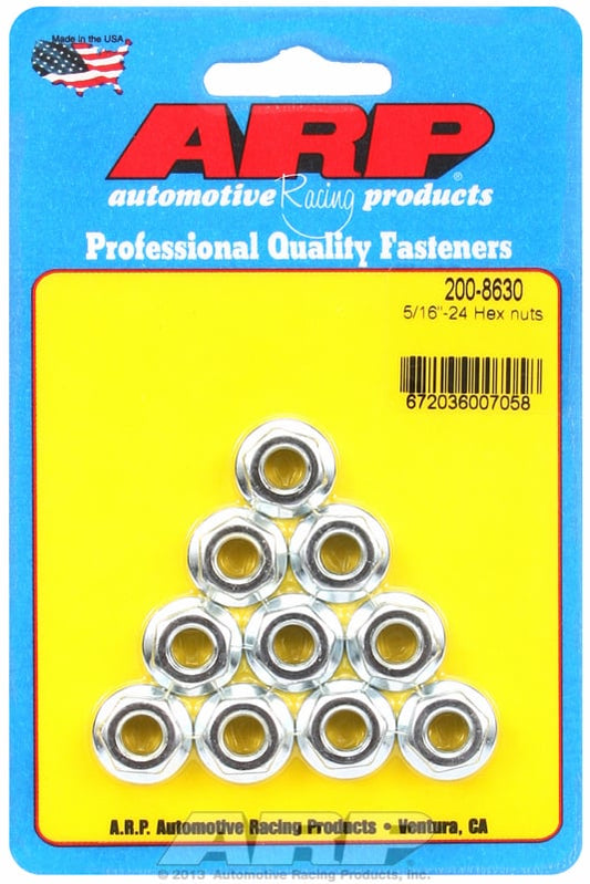 Serrated Flange Nut
5/16" UNF Thread x 1/2" Socket (10-Pack)