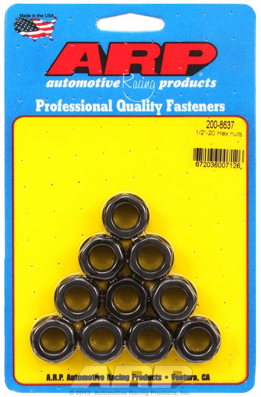 Hex Nut With Flange, Chrome Moly  1/2" UNF Thread x 3/4" Socket (10-Pack)