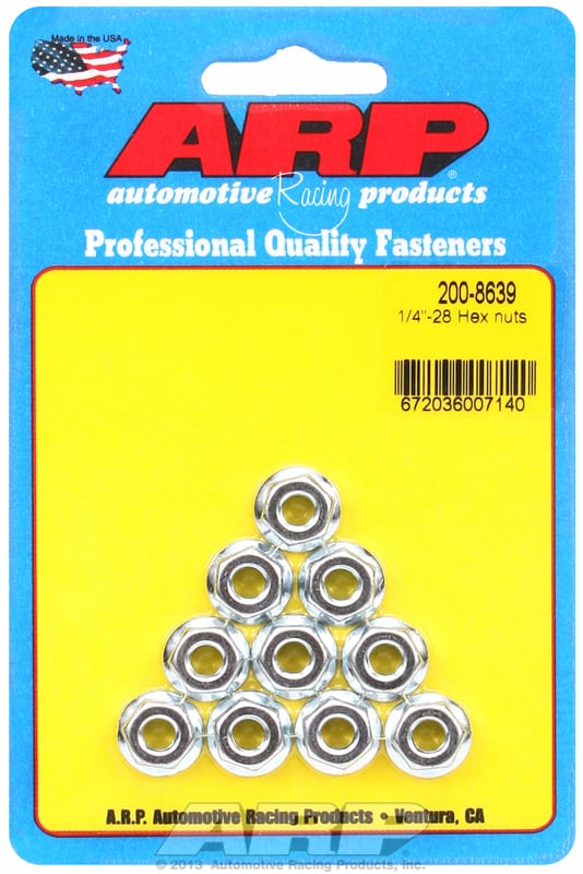 Serrated Flange Nut
1/4" UNF Thread x 7/16" Socket (10-Pack)