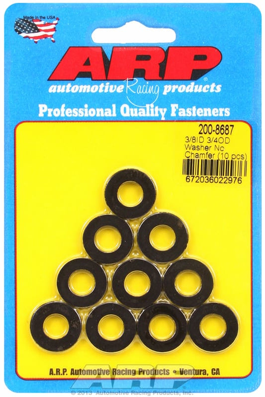 Special Purpose Washer
3/8" I.D, 3/4" O.D .120" Thick with No Chamfer, 10-Pack