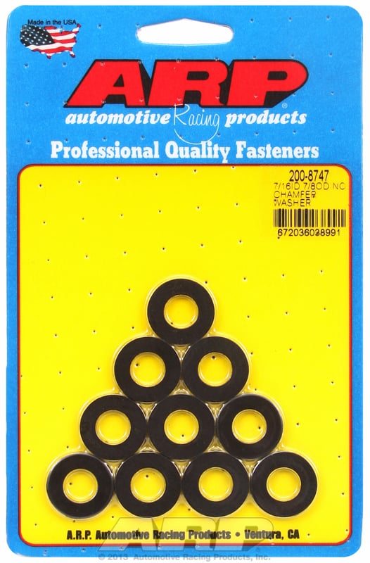 Special Purpose Washer
7/16" I.D, 7/8" O.D .120" Thick With No Chamfer (10-Pack)