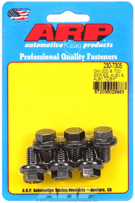 Torque Converter Bolt Kit
fits GM TH700, 4L60 & 4L80 (6-Piece fits Truck), M10 X 1.5 Thread x .590" UHL