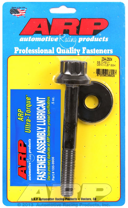 Harmonic Balancer Bolt, 12-Point Black Oxide  fits GM 7.0L LS7 & 6.2L LT1 M16 X 2.0 Thread x 5.185" UHL, 1-1/16" Socket