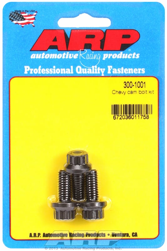 Camshaft Bolt Kit, Pro Series
fits SB/BB Chev With Over Size Head For Use With Cam Button 5/16-18 x .750" UHL