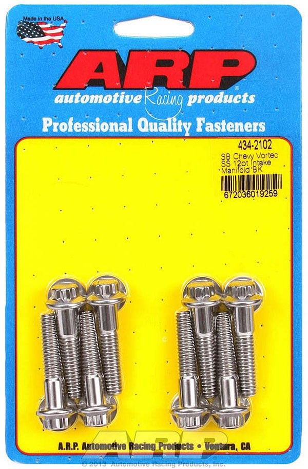 Intake Manifold Bolt Kit, 12-Point Stainless
Suit GM LS Series with Edlelbrock Intake