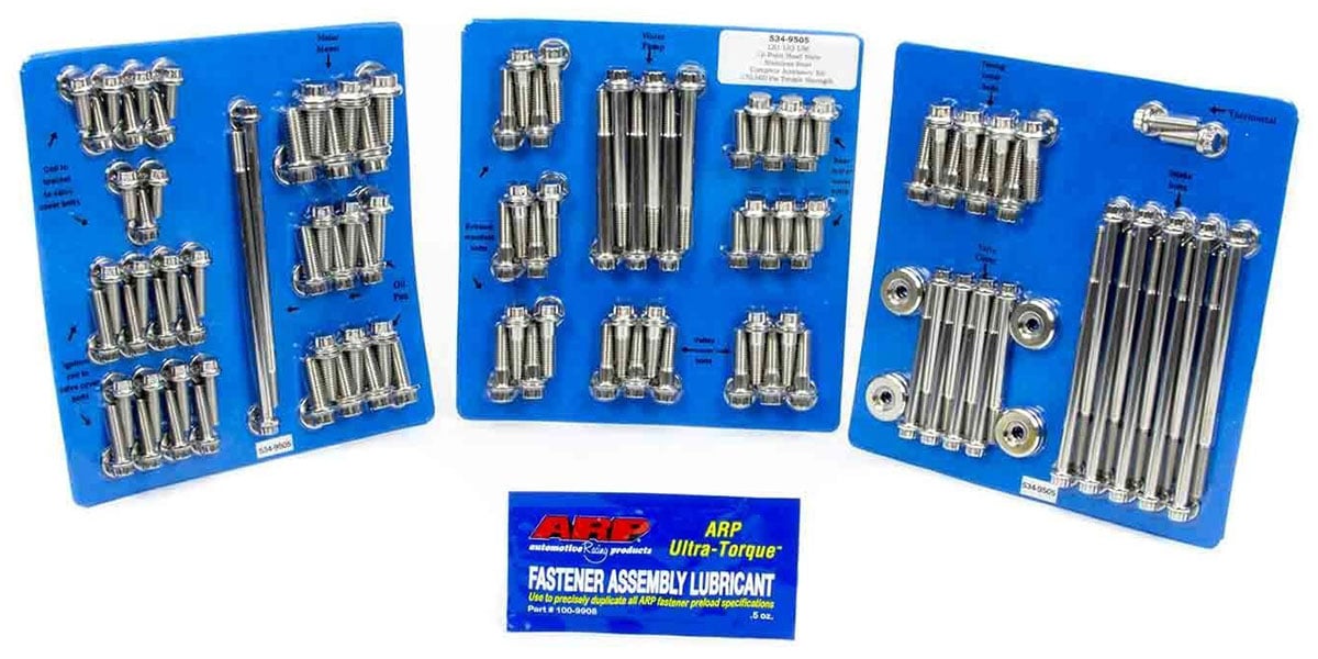 Engine Accessory Bolt Kit, 12-Point S/S  fits GM LS Series With Or Without Header