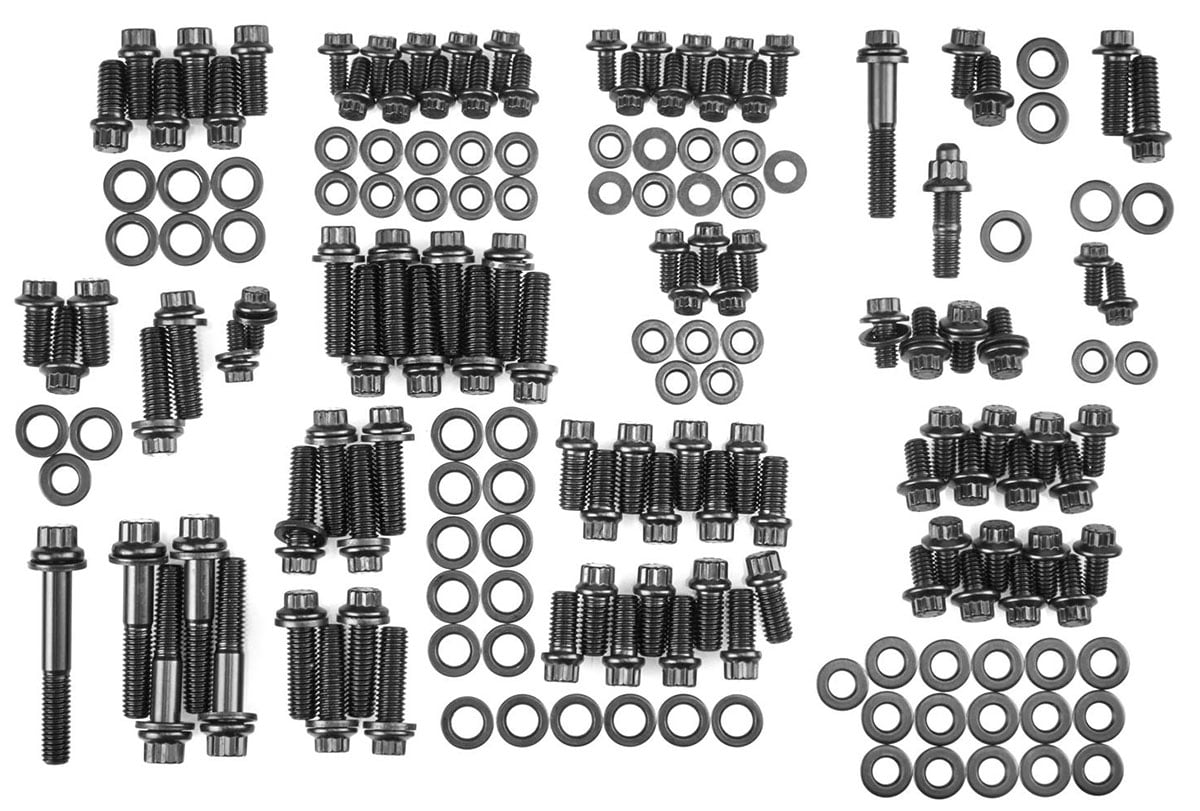 Engine Accessory Bolt Kit, 12-Point Head Black Oxide
fits BB Chev 396-454