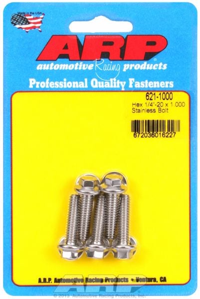 5-Pack Bolt Kit, Hex Head S/S  1/4" UNC x 1.000" UHL With 5/16" Socket Head