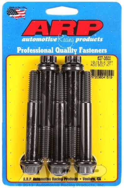 5-Pack Bolt Kit, 12-Point Head Black Oxide
1/2" UNC x 3.500" UHL With 9/16" Socket Head