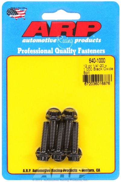 5-Pack Bolt Kit, 12-Point Head Black Oxide
1/4" UNC x 1.000" UHL With 5/16" Socket Head