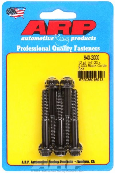 5-Pack Bolt Kit, 12-Point Head Black Oxide
1/4" UNC x 2.000" UHL With 5/16" Socket Head