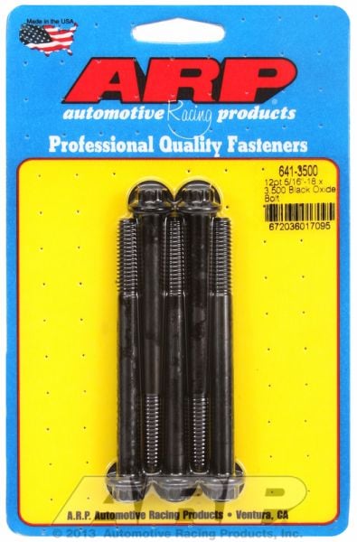 5-Pack Bolt Kit, 12-Point Head Black Oxide
5/16" UNC x 3.500" UHL With 3/8" Socket Head