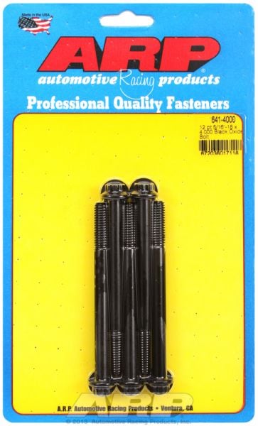 5-Pack Bolt Kit, 12-Point Head Black Oxide
5/16" UNC x 4.000" UHL With 3/8" Socket Head