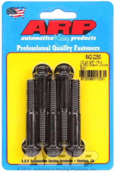 5-Pack Bolt Kit, 12-Point Head Black Oxide
3/8" UNC x 2.250" UHL With 3/8" Socket Head