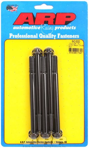 5-Pack Bolt Kit, 12-Point Head Black Oxide
3/8" UNC x 5.000" UHL With 3/8" Socket Head