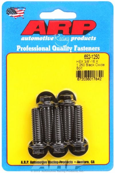 5-Pack Bolt Kit, Hex Head Black Oxide  3/8" UNC x 1.250" UHL With 3/8" Socket Head