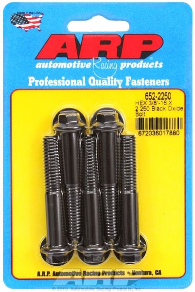 5-Pack Bolt Kit, Hex Head Black Oxide  3/8" UNC x 2.250" UHL With 3/8" Socket Head