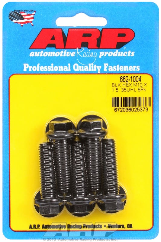 5-Pack Bolt Kit, Hex Head Black Oxide
M10 x 1.50 Thread x 35mm UHL With 12mm Socket