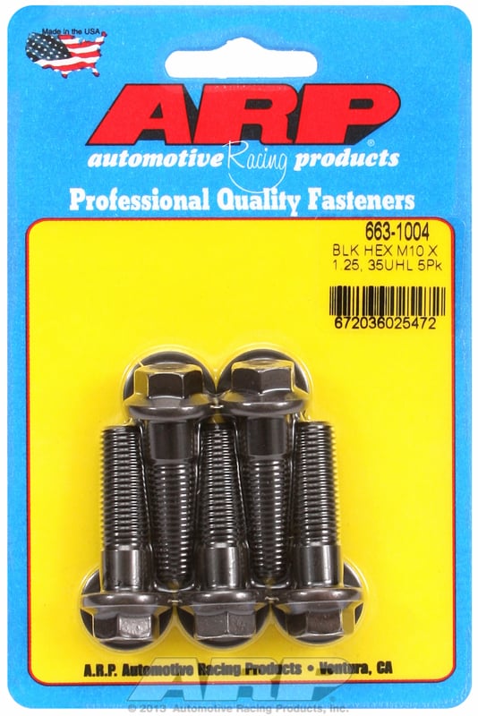 5-Pack Bolt Kit, Hex Head Black Oxide
M10 x 1.25 Thread x 35mm UHL With 10mm Socket