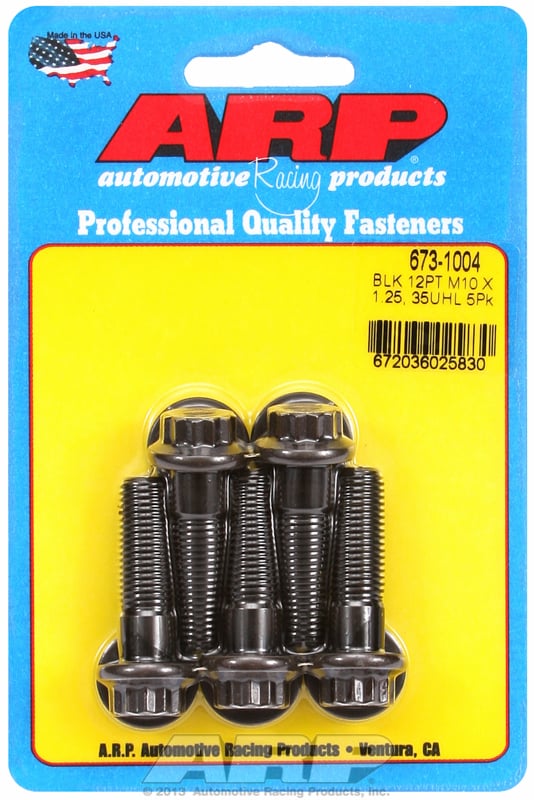 5-Pack Bolt Kit, 12-Point S/S
M10 x 1.25 Thread x 35mm UHL With 12mm Socket Head