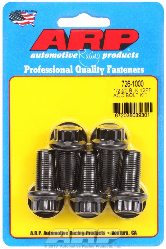 5-Pack Bolt Kit, 12-Point Head Black Oxide
1/2" UNF x 1.000" UHL With 9/16" Socket Head