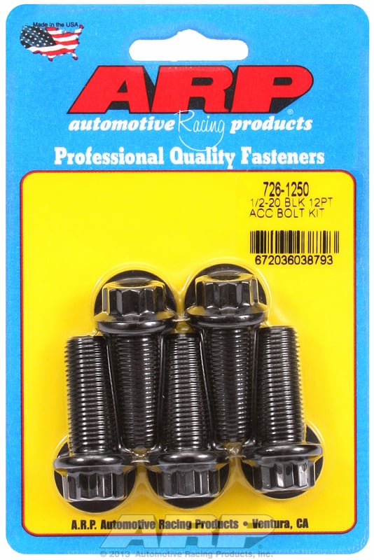 5-Pack Bolt Kit, 12-Point Head Black Oxide
1/2" UNF x 1.250" UHL With 9/16" Socket Head