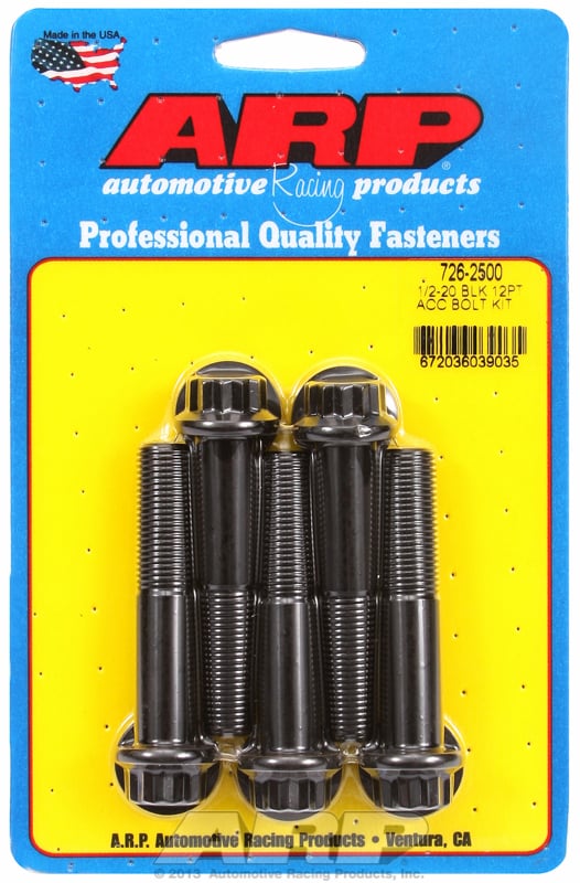 5-Pack Bolt Kit, 12-Point Head Black Oxide
1/2" UNF x 2.500" UHL With 9/16" Socket Head