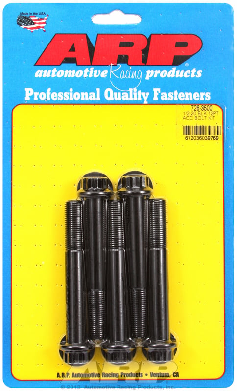 5-Pack Bolt Kit, 12-Point Head Black Oxide
1/2" UNF x 3.500" UHL With 9/16" Socket Head