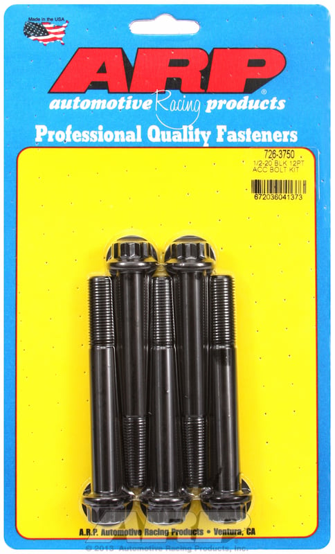 5-Pack Bolt Kit, 12-Point Head Black Oxide
1/2" UNF x 3.750" UHL With 9/16" Socket Head