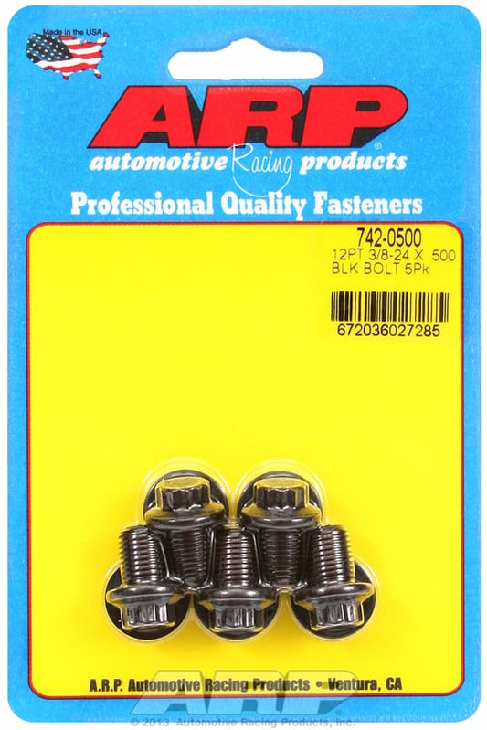 5-Pack Bolt Kit, 12-Point Head Black Oxide
3/8" UNF x .500" UHL With 3/8" Socket Head