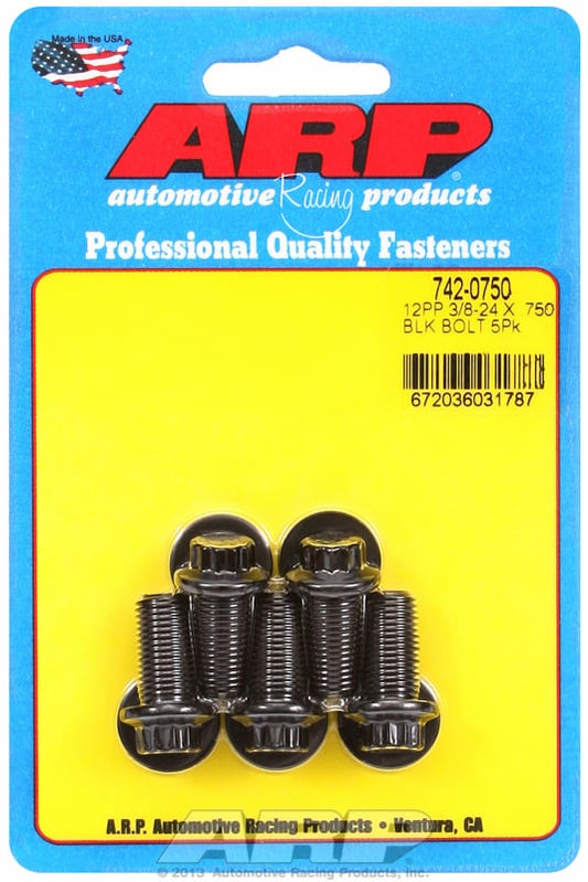 5-Pack Bolt Kit, 12-Point Head Black Oxide
3/8" UNF x .750" UHL With 3/8" Socket Head