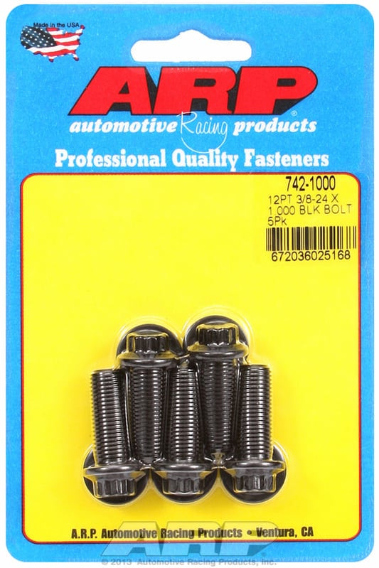 5-Pack Bolt Kit, 12-Point Head Black Oxide
3/8" UNF x 1.000" UHL With 3/8" Socket Head