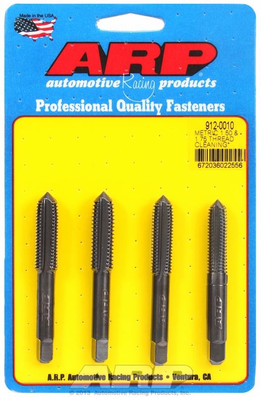 Metric Thread Cleaning Set
M10 x 1.5, M11 x 1.5, M12 x 1.5, M12 x 1.75 (4 Pack)