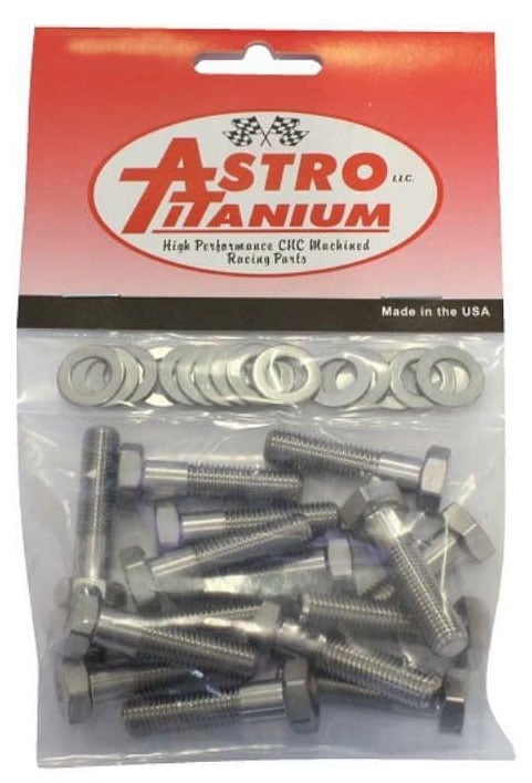 Titanium Wheel Center Bolts
5/16-24 X 1.250, S/S Washers (30 Piece)