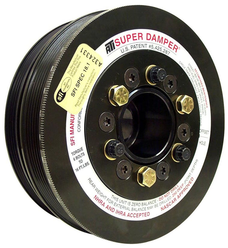 Super Damper Harmonic Balancer 7.425" Dia. SFI Approved
Suit GM LS Series LS1 F-Body & LS1/LS2 04-06 GTO, OEM Diameter With A/C Pulley