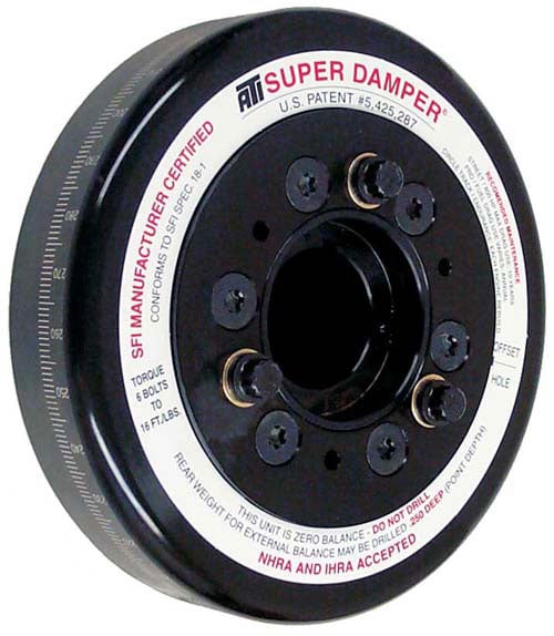 Super Damper Harmonic Balancer SFI Approved
Suit 289-302-351 Windsor & 302-351 Cleveland, External Balance, 10 O'Clock Timing