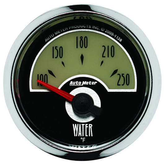 Cruiser Series Water Temperature Gauge  2-1/16", Short Sweep Electric, 100-250°F